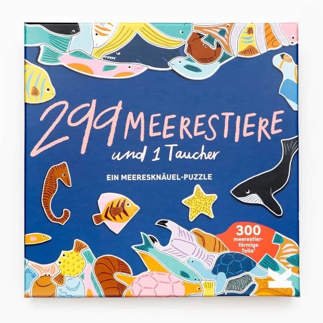 Puzzle "299 Meerestiere und 1 Taucher"