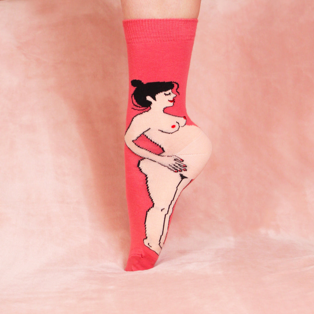 Socken mit schwangerer Frau von Coucou Suzette