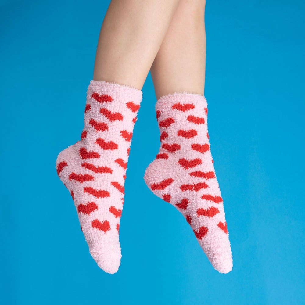 flauschige Socken "Herz" von Coucou Suzette